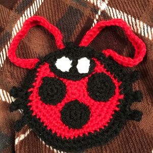 Crocheted ladybug purse